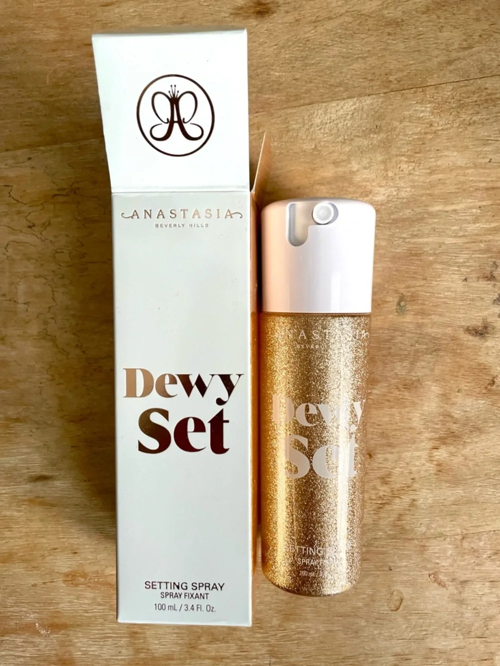 Anastasia Beverly Hills Dewy Set Setting Spray - Rose Gold 3.4 Oz Shimmer